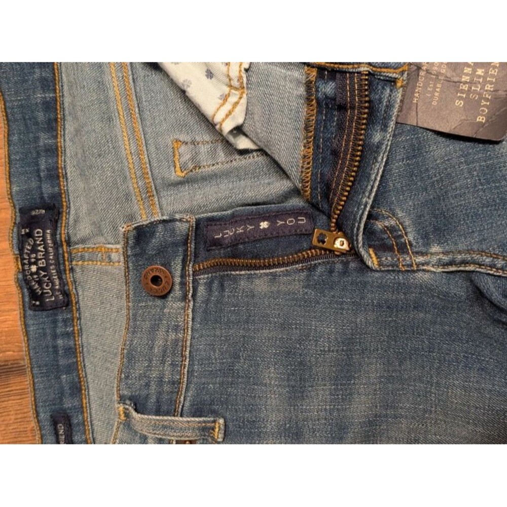 NWT Lucky Brand Sienna Slim Boyfriend Jeans Women's Size 6/28 Medium Wash - Picture 8 of 13
